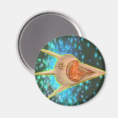 Antike Astronauten Magnet (Vorderseite/Rückseite)