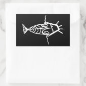 Antike Astronauten Rechteckiger Aufkleber (Tasche)