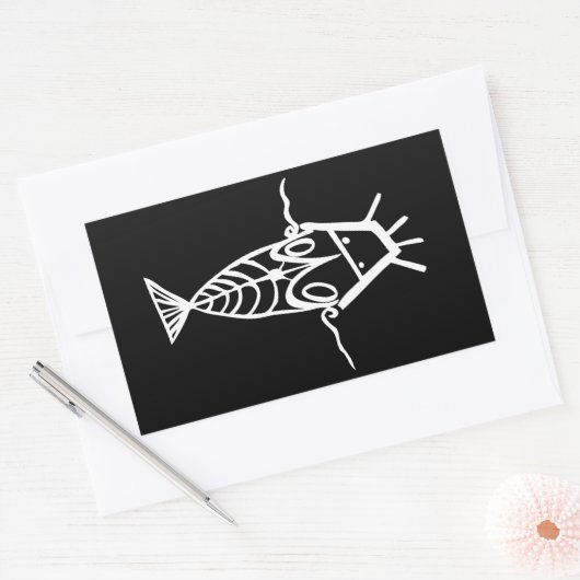 Antike Astronauten Rechteckiger Aufkleber (Umschlag)