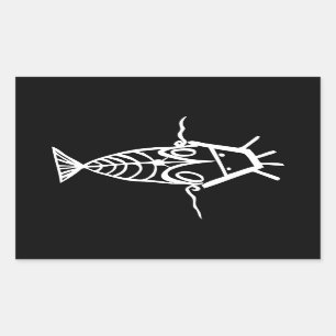 Antike Astronauten Rechteckiger Aufkleber