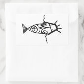 Antike Astronauten Rechteckiger Aufkleber (Tasche)