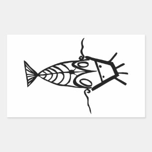 Antike Astronauten Rechteckiger Aufkleber