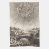 Antike Astronomie Himmel mit Sonne von Allain Mall Geschirrtuch (Vertikal)