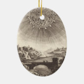 Antike Astronomie Himmel mit Sonne von Allain Mall Keramik Ornament (Hinten)