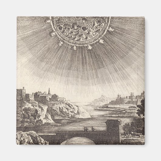 Antike Astronomie Himmel mit Sonne von Allain Mall Magnet (Vorne)