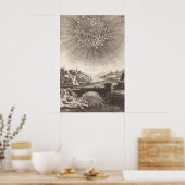 Antike Astronomie Himmel mit Sonne von Allain Mall Poster (Küche)