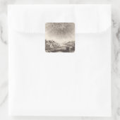 Antike Astronomie Himmel mit Sonne von Allain Mall Quadratischer Aufkleber (Tasche)