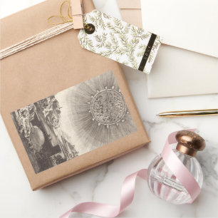 Antike Astronomie Himmel mit Sonne von Allain Mall Rechteckiger Aufkleber