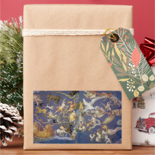 Antike Astronomie Himmels Konstellationen Fresko Rechteckiger Aufkleber