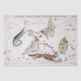 Antike astronomische Himmelskarte Seidenpapier