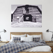 Antike Außenseite einer Holzscheune Leinwanddruck (Insitu (Schlafzimmer))