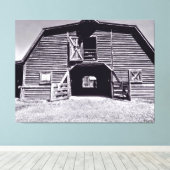 Antike Außenseite einer Holzscheune Leinwanddruck (Insitu (Holzboden))