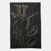 Antike Außerirdischen oder Stammeskunst Geschirrtuch (Vertikal)