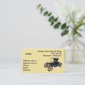 Antike Auto-Reparaturwerkstatt-Kollektor 2 Visitenkarte (Stehend Vorderseite)