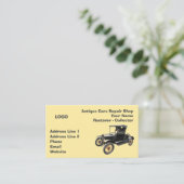 Antike Auto-Reparaturwerkstatt-Kollektor 2 Visitenkarte (Stehend Vorderseite)