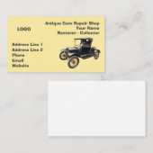 Antike Auto-Reparaturwerkstatt-Kollektor 2 Visitenkarte (Vorne/Hinten)