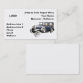 Antike Auto-Reparaturwerkstatt-Kollektor Visitenkarte (Vorne/Hinten)