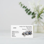 Antike Auto-Reparaturwerkstatt-Kollektor Visitenkarte (Stehend Vorderseite)