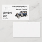 Antike Auto-Reparaturwerkstatt-Kollektor Visitenkarte (Vorne/Hinten)