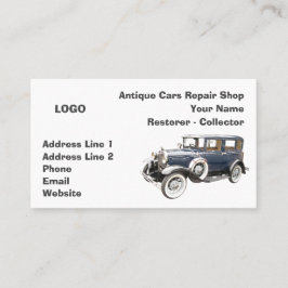 Antike Auto-Reparaturwerkstatt-Kollektor Visitenkarte