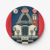 Antike Autodarstellung Pappteller (Vorderseite)