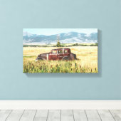 Antike Autoprüfung Leinwanddruck (Insitu (Holzboden))