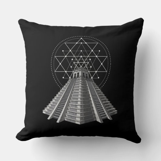 Antike Aztekenpyramide Kissen (Vorderseite)