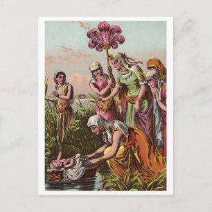 Antike Baby-Moses-Postkarte Postkarte