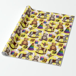Antike Baby-Spielzeuge Geschenkpapier