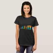 Antike Badminton-Evolution Federball Retro-Badmint T-Shirt (Vorne ganz)