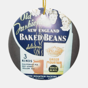 Antike Baked Beans Keramik Ornament