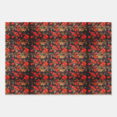 Antike Balsam-Blume Muster Art Geschenkpapier Set (Vorderseite 2)