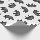 Antike Bären Kunstmuster CUSTOM HINTERGRUNDFARBE Geschenkpapier (Ecke)