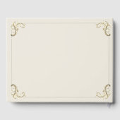 Antike Barock Gold Creme Hochzeit Gästebuch (Rückseite)