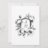 Antike barocke Monogramm-Hochzeit Einladung (Rückseite)