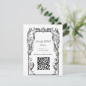 Antike Barockstatue feine Kunst Renaissance Online RSVP Karte (Stehend Vorderseite)