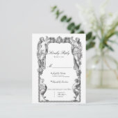 Antike Barockstatue Feine Kunst Renaissance RSVP Karte (Stehend Vorderseite)