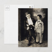 Antike Bauchredner-Schaufensterpuppe Postkarte (Vorne/Hinten)