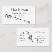 Antike bearbeitet Visitenkarte für handlichen Mann (Vorne/Hinten)