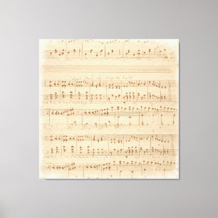 antike beige Musiknoten Leinwanddruck