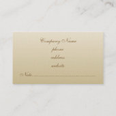 Antike beige Visitenkarte (Rückseite)