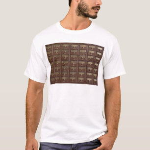Antike Bibliothekskartei-Schubladen T-Shirt