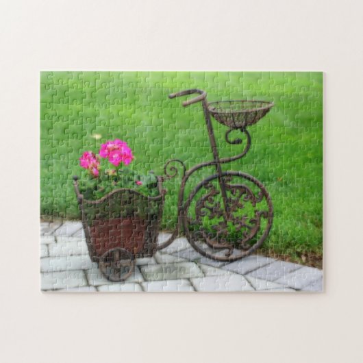 Antike Bicycle Blume Container Orton Effekt Puzzle (Horizontal)