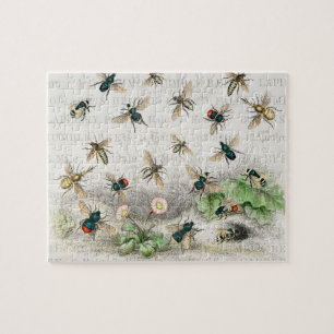 Antike Bienen-Honig-Arbeiterinnen-Königinnen-Biene Puzzle