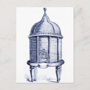 Antike Bienenstock Blauschimmer Postkarte