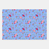 Antike Bikes mit Blume in Körben Geschenkpapier Set (Vorderseite 2)