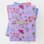 Antike Bikes mit Blume in Körben Geschenkpapier Set (Beispiel)