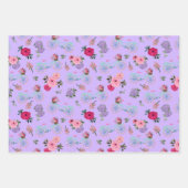 Antike Bikes mit Blume in Körben Geschenkpapier Set (Vorderseite)