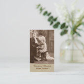 Antike Bild-Klavier-Lehrer-Visitenkarte Visitenkarte (Stehend Vorderseite)