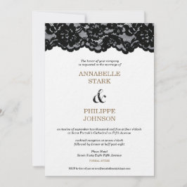 Antike Black Lace Wedding Collection:Einladung Einladung